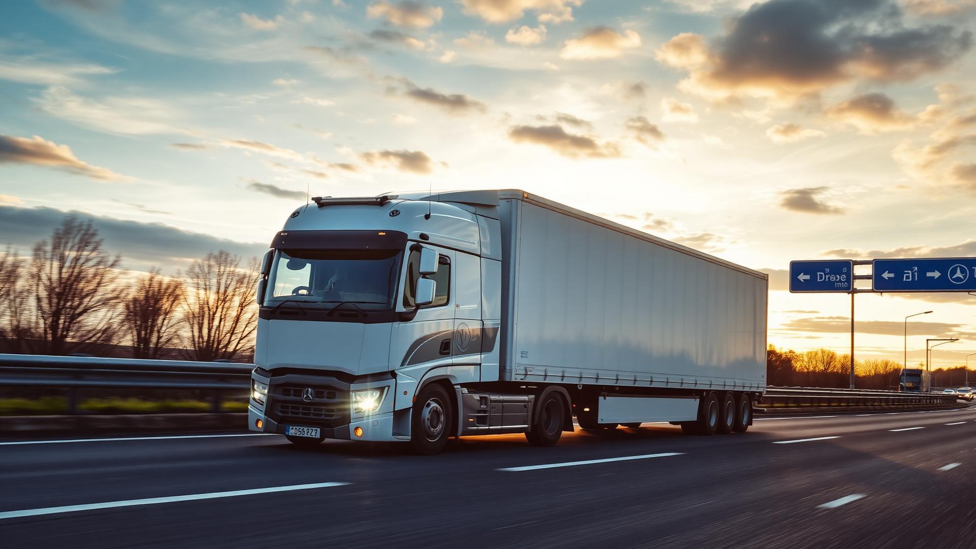Sangha Brothers Haulage truck on UK motorway